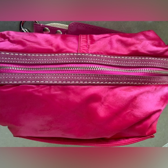 Rare Coach Y2K Fuchsia satin Shoulder Bag - Picture 14 of 16
